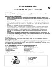 EcoEnergy SW-2000 12V Synchronous User Manual