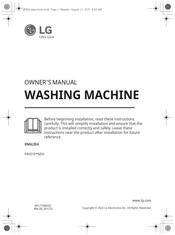 LG F4V310 NEH Series Owner's Manual