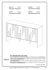 Walker Edison SILD5D Assembly Instructions Manual