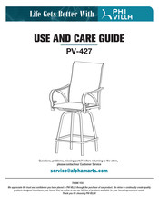 Phi Villa PV-427 Use And Care Manual
