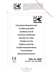 Team Kalorik TKG JK 1050 Manual