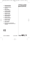 Pro Work PSB 401/1 Operating Instructions Manual
