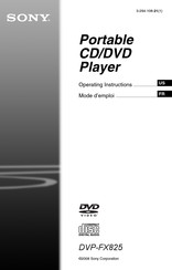 Sony DVP-FX825 Operating Instructions Manual
