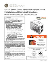 Vermont Castings ICFDV Series Installation And Operating Instructions Manual