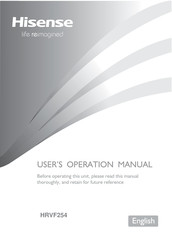 Hisense HRVF254S User's Operation Manual