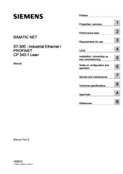 Siemens CP 343-1 Lean Manual