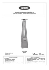 Outback OUT370665 Assembly And Operating Instructions Manual