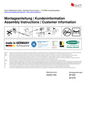 Rauch M1578 Assembly Instructions Manual