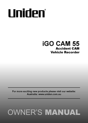 Uniden iGO CAM 55 Owner's Manual