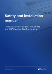 FuturaSun Silk Plus Duetto Series Safety And Installation Manual