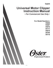 Oster 78715 Instruction Manual