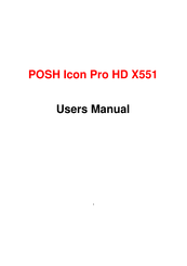 Posh Icon Pro HD X551 User Manual