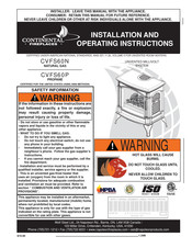 Continental Fireplaces CVFS60P Installation And Operating Instructions Manual