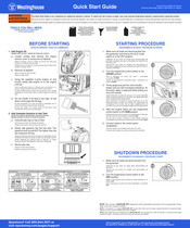 Westinghouse iGen2800c Quick Start Manual