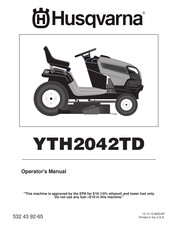 Husqvarna YTH2042TD Operator's Manual