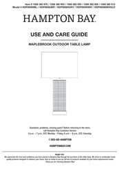 Hampton Bay HDP06569BL Use And Care Manual