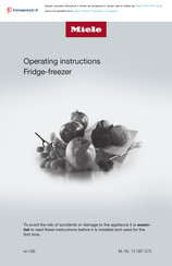 Miele KFN 4795 DD Operating Instructions Manual