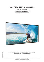 Euroscreen LEONARDO FR37 Installation Manual