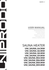 UNIPRODO UNI SAUNA G8.0KW User Manual