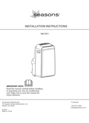 SeasonsComfort SM13R1 Installation Instructions Manual