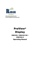 Radar Electronics PreView CD6102-2 Operating Manual