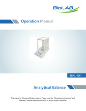 BioLAB BBAL-108 Operation Manual
