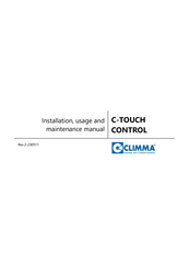 Veco Climma C-TOUCH Installation, Usage And Maintenance Manual