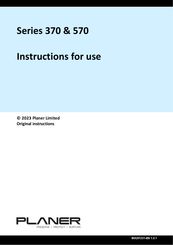 Planer 370-1.7 Original Instructions Manual