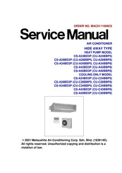 Panasonic CS-A28BD3P Service Manual