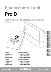Sentiotec Pro D Instructions For Installation And Use Manual