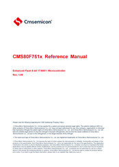 Cmsemicon CMS80F751 Series Reference Manual