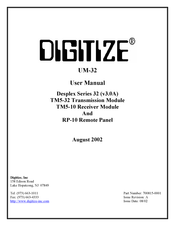 DIGITIZE UM-32 User Manual