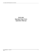 A.H. Systems SAS-585 Operation Manual