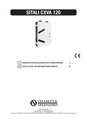 Olimpia splendid SITALI CXVA 120 Instructions For Installation, Use And Maintenance Manual