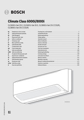 Bosch Climate Class 6000i Operation Manual