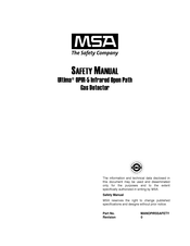 Msa Ultima OPIR-5 Safety Manual