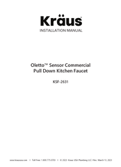 Kraus Oletto KSF-2631SFS Installation Manual