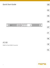 Midas AS 80 Quick Start Manual
