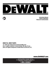 DeWalt DWS716XPS Instruction Manual