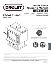 Drolet Escape 1500 Owner's Manual