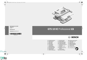 Bosch GTS 10 XC Professional Original Instructions Manual