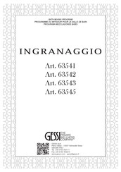 Gessi INGRANAGGIO 63545 Manual