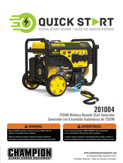 Champion Global Power Equipment 201004 Quick Start Manual