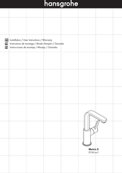 Hans Grohe Metris S 31161 1 Series Installation/User Instructions/Warranty