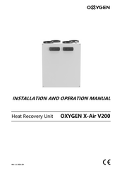 Oxygen X-Air V200 Installation And Operation Manual