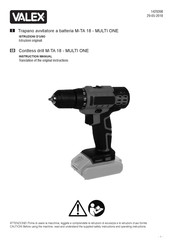Valex M-TA 18 - MULTI ONE Instruction Manual