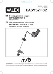 Valex EASY52 FGZ Operating Instructions Manual
