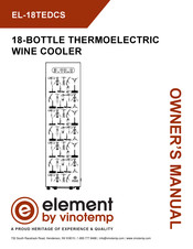 Vinotemp element EL-18TEDCS Owner's Manual