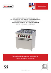 Redfox SPT 70/80 11 GE Instructions For Installation And Use Manual