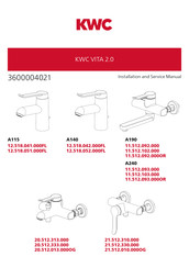 KWC VITA 2.0 A190 11.512.092.000OR Installation And Service Manual
